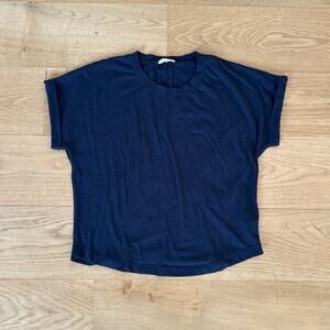 Splendid - Crew Neck Short Sleeve Tee in Navy Blue